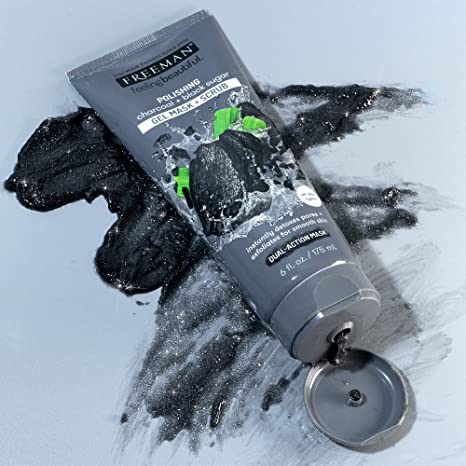 Freeman Mascarilla y exfoliante en gel de azúcar negra y carbón