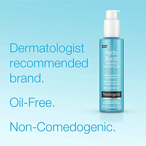 Neutrogena Hydro Boost Limpiador Gel de Agua y Removedor de maquillaje Piel Sensible