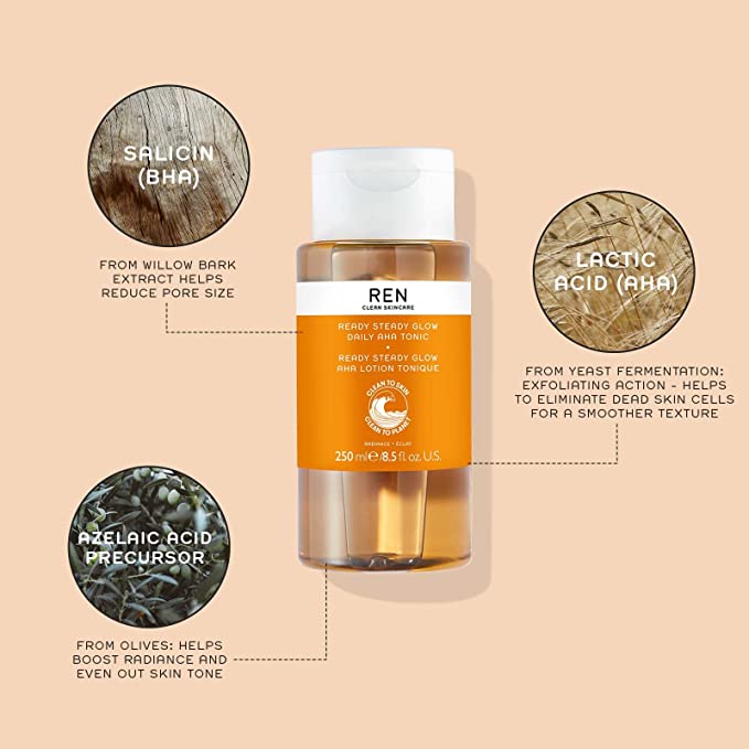 REN Ready Steady Glow AHA Tonic 50ml