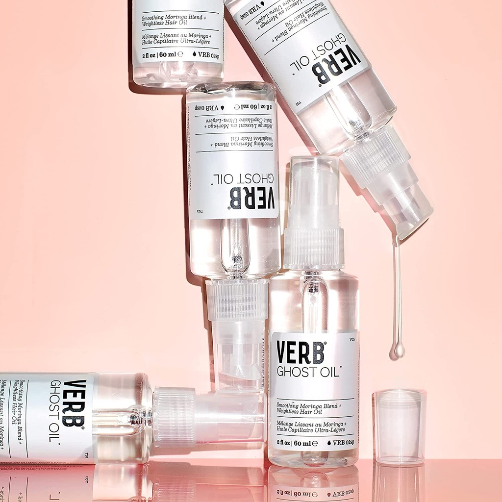 Verb Ghost Oil Aceite para Cabello Vegano revitalizante para el cabello nutre y promueve el brillo, sin parabenos, sin sulfatos 60ml