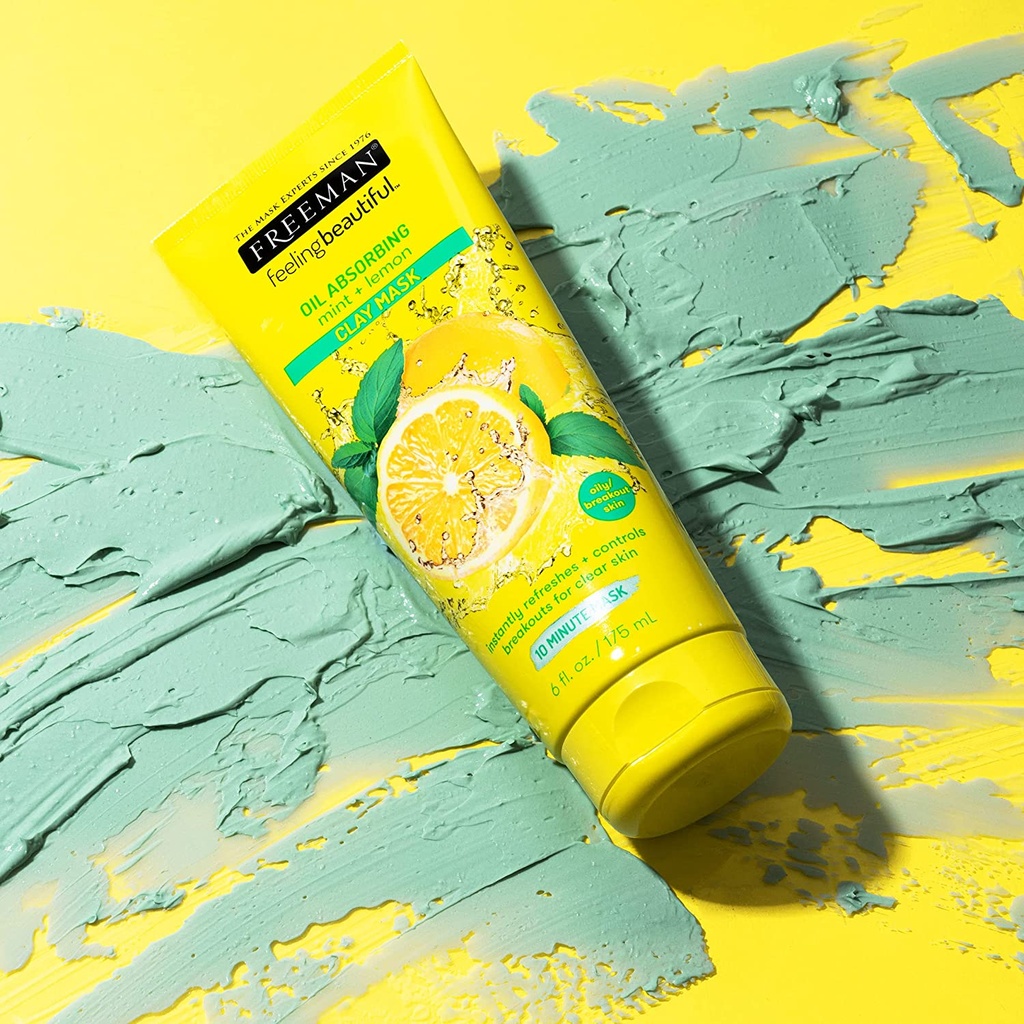 Freeman Mascarilla de Arcilla Mint + Lemon Absorbente de Grasa
