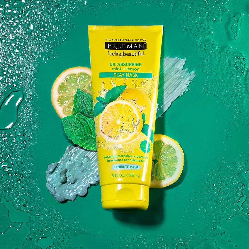 Freeman Mascarilla de Arcilla Mint + Lemon Absorbente de Grasa