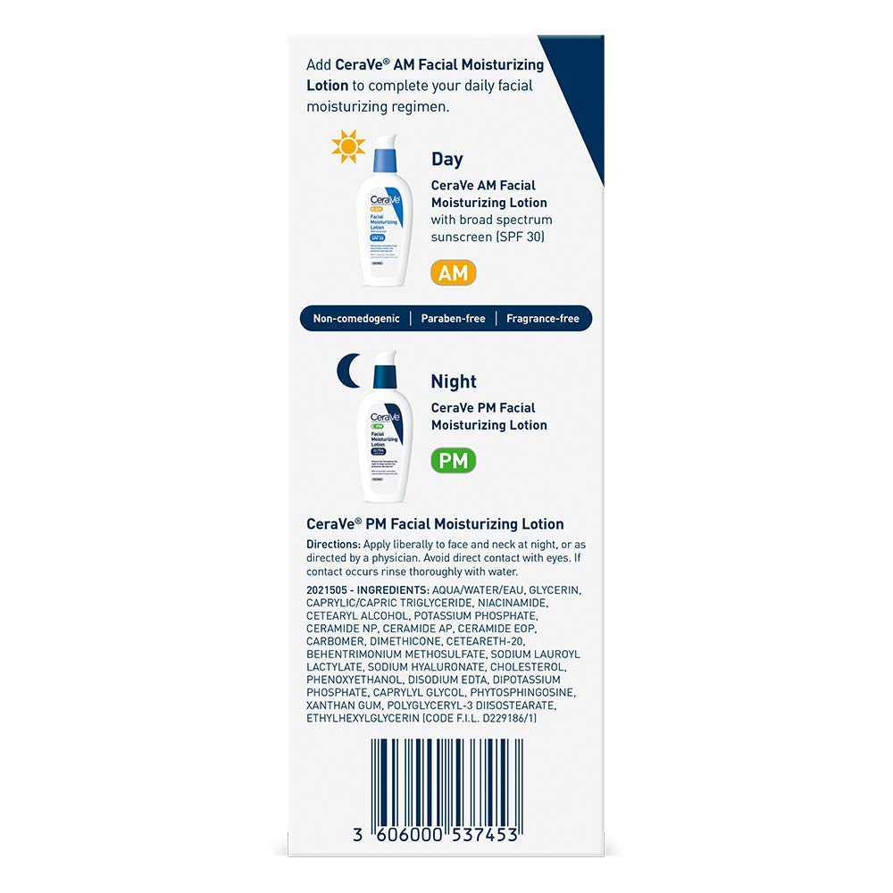 CeraVe PM Facial Moisturizing Lotion 89ml | Locio Hidratante Noche
