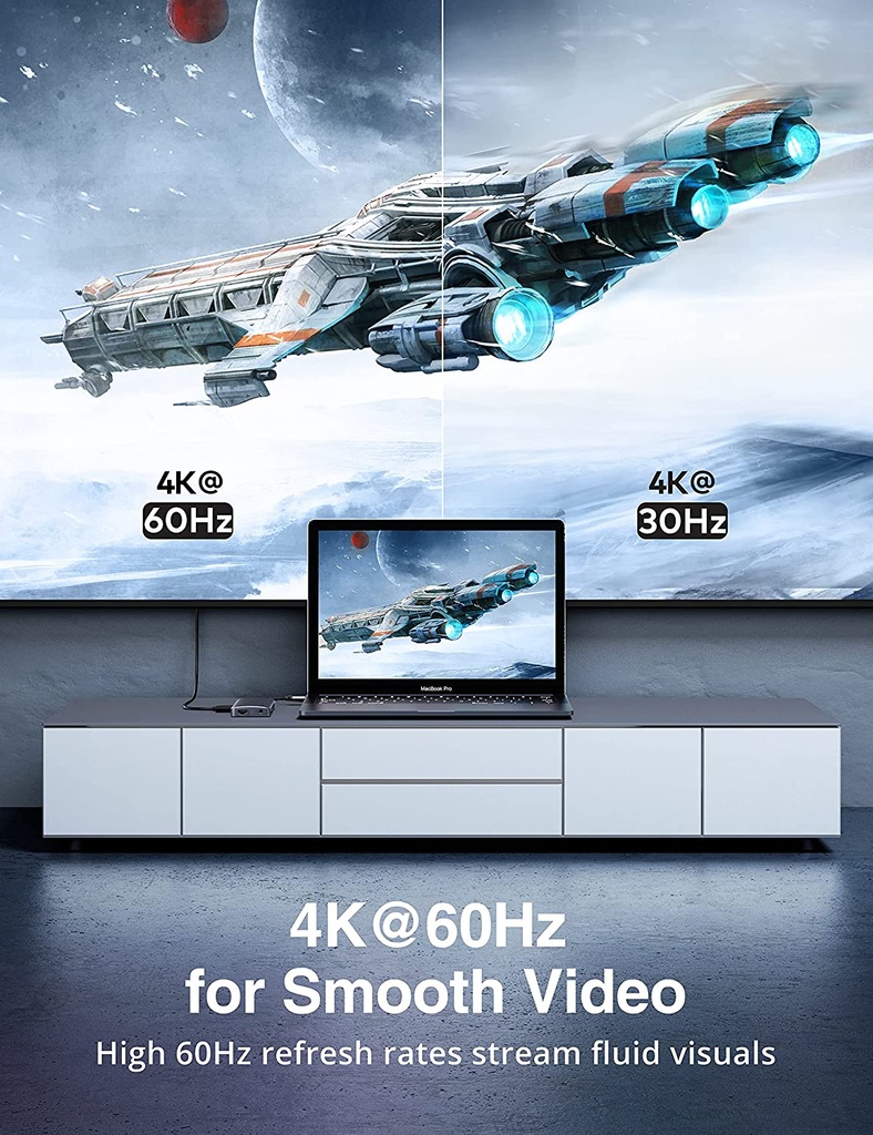 VAVA USB C Hub 11 en 1 2x 4K HDMI, 4 USB, carga PD 100 W, RJ45, Tarjeta SD/TF y Audio