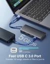 VAVA USB C Hub 11 en 1 2x 4K HDMI, 4 USB, carga PD 100 W, RJ45, Tarjeta SD/TF y Audio