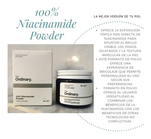 The Ordinary Niacinamide 100% Powder l Polvo Niacinamida 20gr