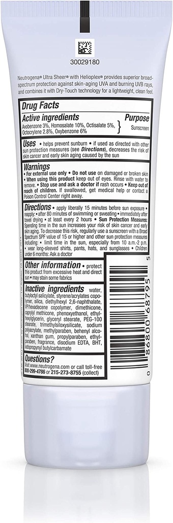 Neutrogena Ultra Sheer Dry-Touch SPF 45 Protector Solar 88ml