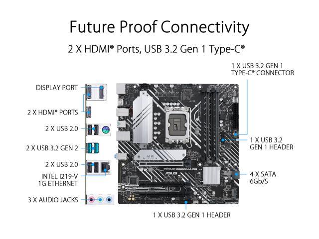 Asus Prime B660M-A WIFI LGA1700 Intel 12th 13th