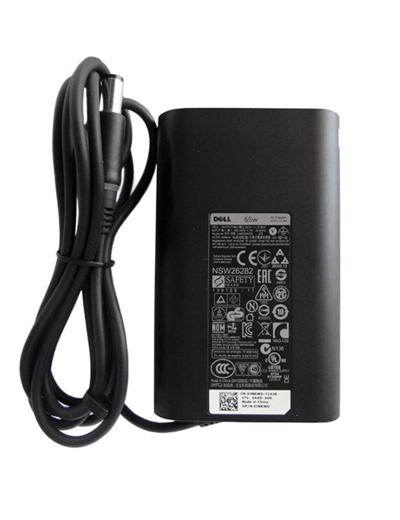 Cargador Dell 19.5V 3.34A 65W Laptop Latitude