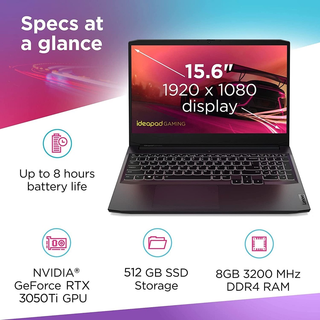 Laptop Lenovo IdeaPad Gaming 3 Ryzen 5 5600H RTX 3050TI 8GB 256SSD