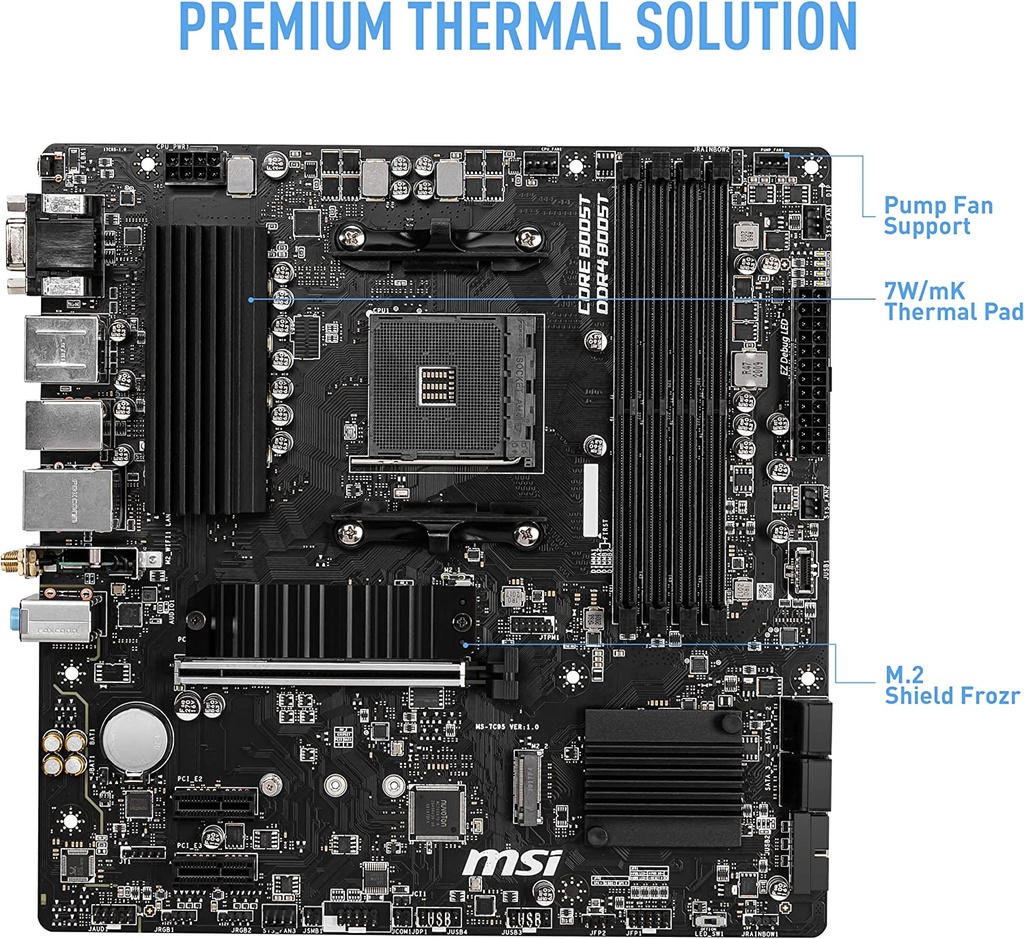 Tarjeta Madre MSI B550M PRO-VDH WIFI AM4 AMD Ryzen