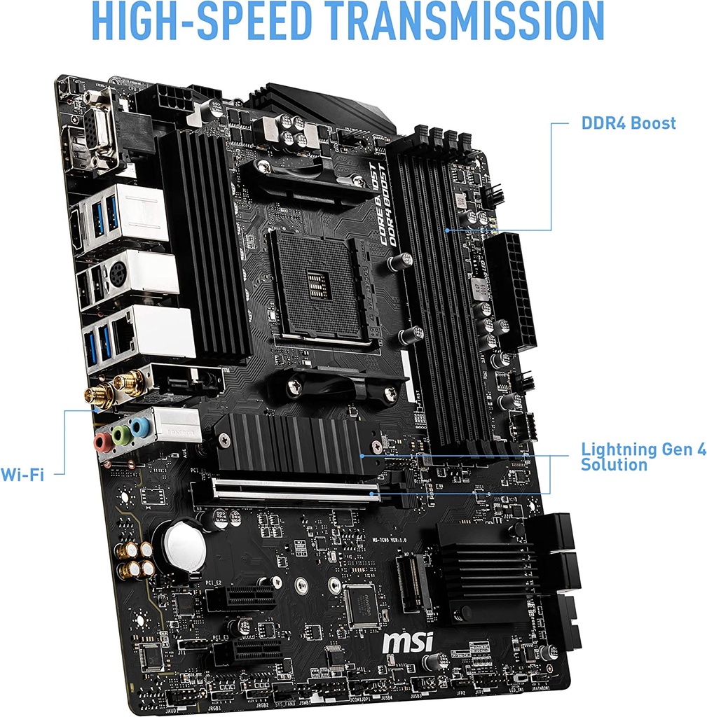 Tarjeta Madre MSI B550M PRO-VDH WIFI AM4 AMD Ryzen