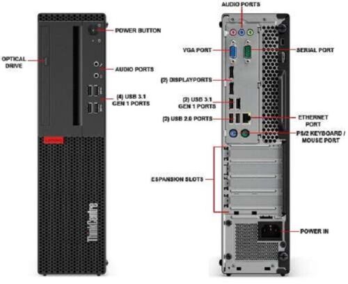 Computadora PC Lenovo Thinkcentre M710s I5 7ma 8GB RAM 1TB HDD SFF Refurbished