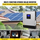 Inversor Hibrido Solar 3KVA 2400W 24VDC a 110V PWM 50A