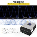 Inversor Hibrido Solar 3KVA 2400W 24VDC a 110V PWM 50A