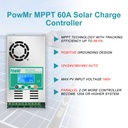 Controlador Solar MPPT PowMr 60A 12V 24V 36V 48V