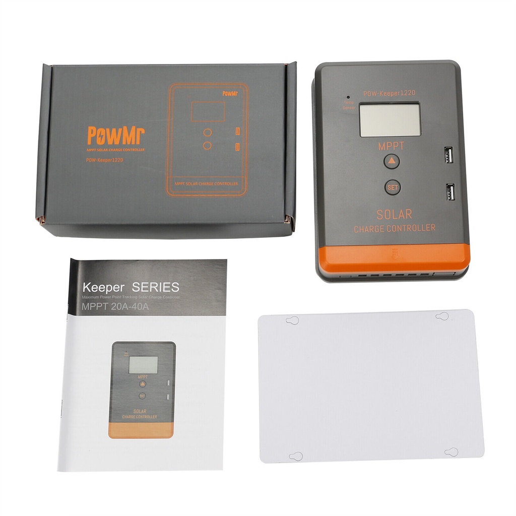 Controlador Solar MPPT PowMr 40A 12V 24V Dual USB