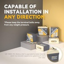 Batería Litio Power Queen Mini LiFePO4 de 12,8 V y 100 Ah, BMS integrado