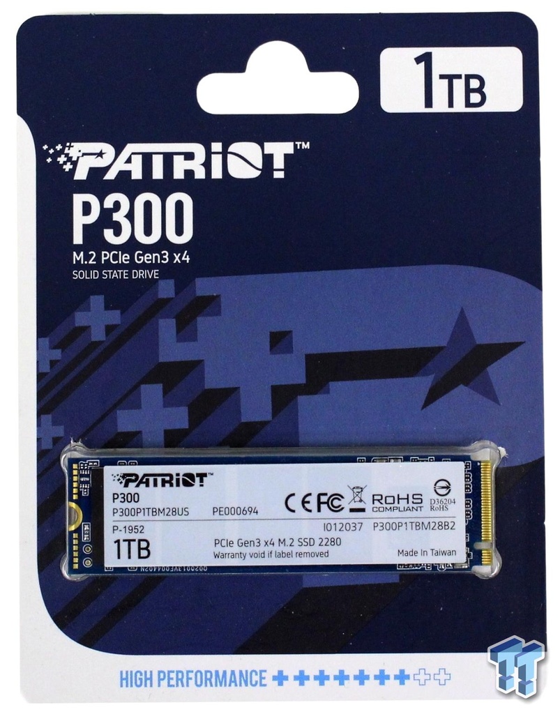 Disco Duro Solido M.2 Patriot P300 NVME 1TB
