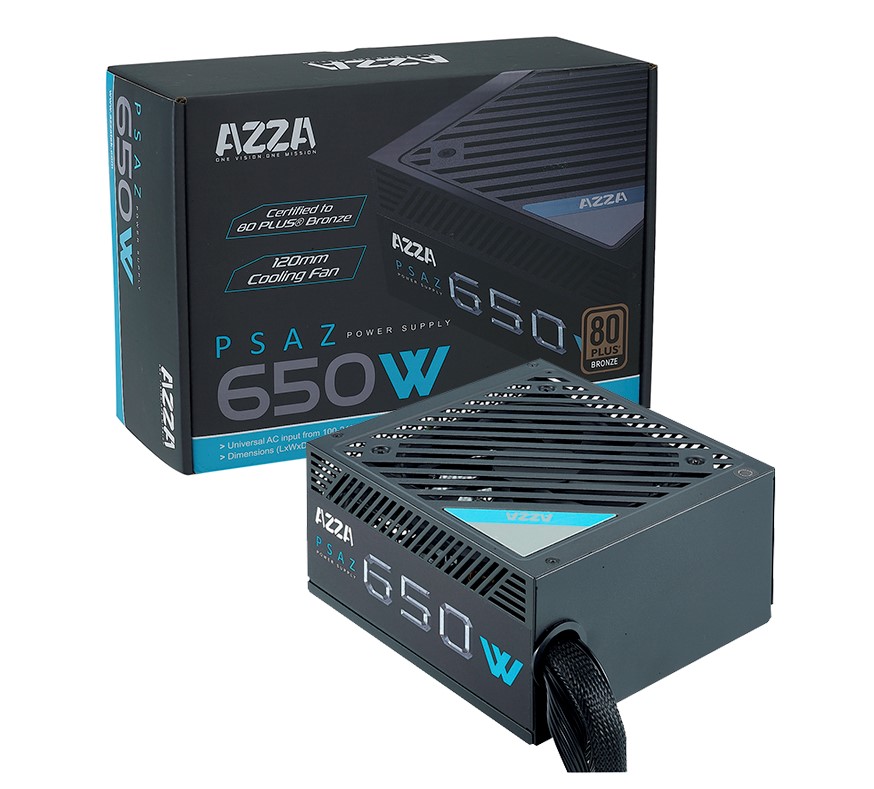 Fuente Poder Certificada AZZA 650W Bronce 80 plus ATX