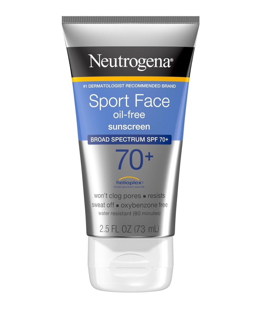 Neutrogena Sport Face Protector Solar Facial Libre Aceite Locion SPF70+ 73ml