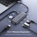 VAVA USB C Hub 8 en 1 4K HDMI, 2 USB, 2USB-C, Tarjeta SD