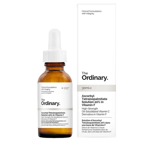 [TheOrdinaryAscorbylTetraisopalmitate20%vitaminF30ml] The Ordinary Ascorbyl Tetraisopalmitate Solution 20% in Vitamin F l Vitamina C 30ml