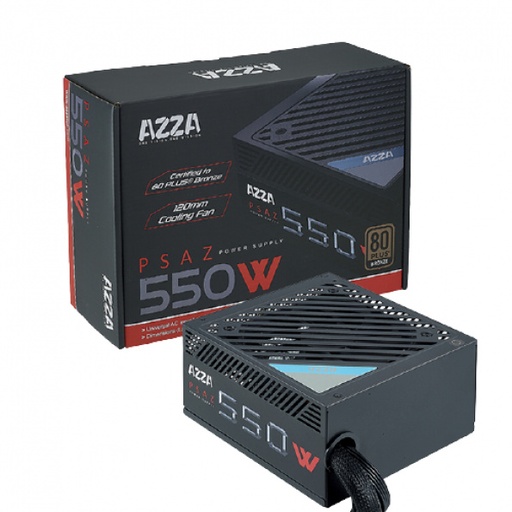 [AZZA_550W_Bronze] Fuente Poder Certificada AZZA 550W Bronce 80 plus ATX