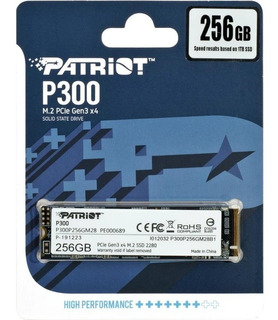 [PatriotP300SSD_M2_NVME_256GB] Disco Duro Solido M.2 Patriot P300 NVME 256GB