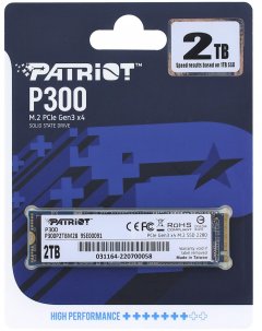 [PatriotP300SSD_M2_NVME_2TB] Disco Duro Solido M.2 Patriot P300 NVME 2TB
