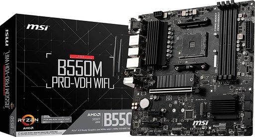 [MSI_B550M_PRO-VDH_WIFI_AM4_Ryzen_DDR4] Tarjeta Madre MSI B550M PRO-VDH WIFI AM4 AMD Ryzen