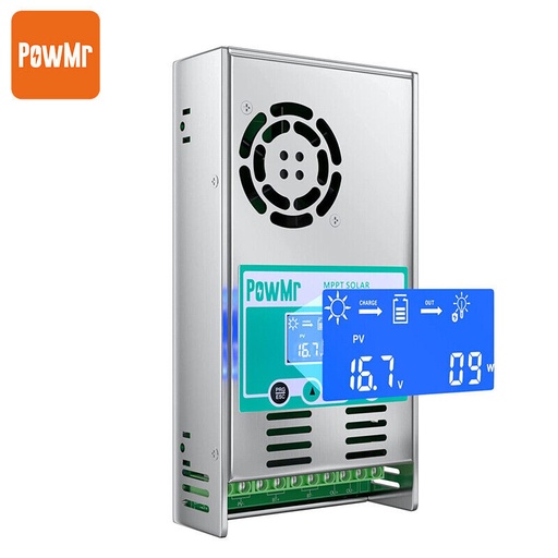 [PowMr_MPPT_60A_Metal_Controlador] Controlador Solar MPPT PowMr 60A 12V 24V 36V 48V