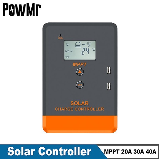 [PowMr_MPPT_30A_DualUSB_Controlador] Controlador Solar MPPT PowMr 30A 12V 24V Dual USB