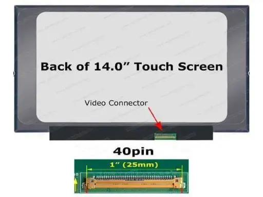 [Pantalla_Laptop_14_40_pines_sin_Borde_Tactil] Repuesto Pantalla Laptop 14" sin Borde 40 Pines Tactil