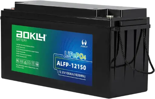 [Bateria_Litio_Aokly_12V_150Ah] Batería de litio Aokly 12V 150Ah LiFePO4, BMS integrado de 150 A 