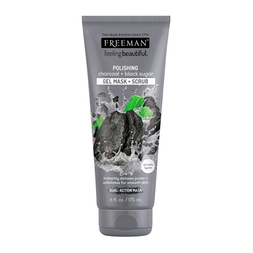 [FreeMaskG175] Freeman Mascarilla y exfoliante en gel de azúcar negra y carbón 175g